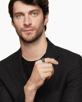 Streamline® Signet Cushion Ring in Sterling Silver with Pietersite, 14mm